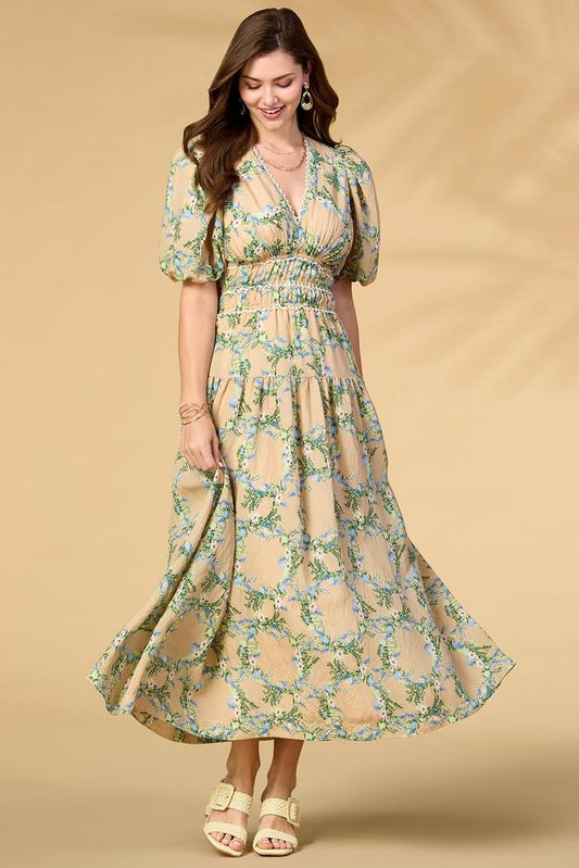 Versona ring around the rosie maxi dress BROWNBEIGE_MULTI