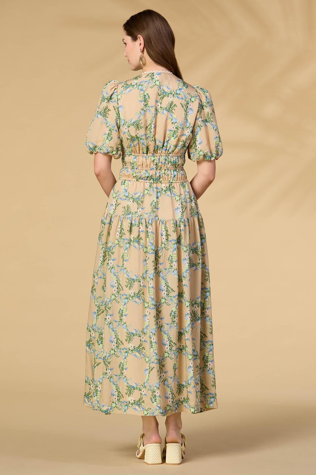 Versona ring around the rosie maxi dress BROWNBEIGE_MULTI