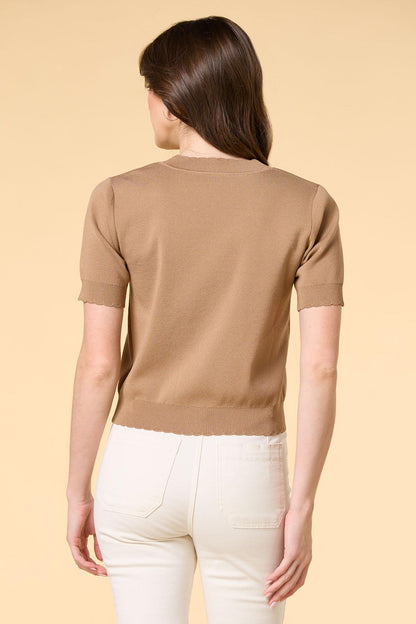 Versona pearl power cardigan LIGHT_BROWN