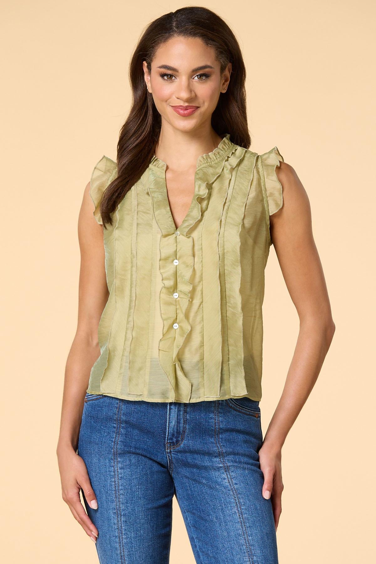 Versona sheer beauty tank OLIVE