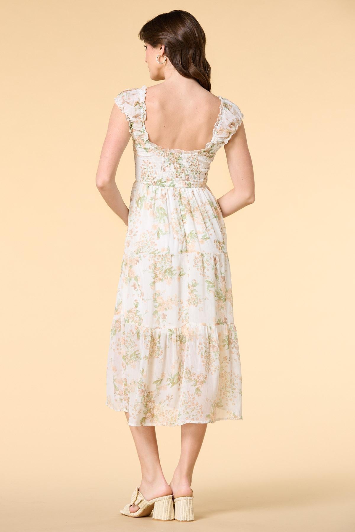 Versona tier in the life midi dress BROWNBEIGE_MULTI