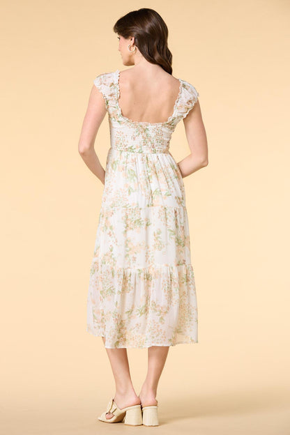 Versona tier in the life midi dress BROWNBEIGE_MULTI