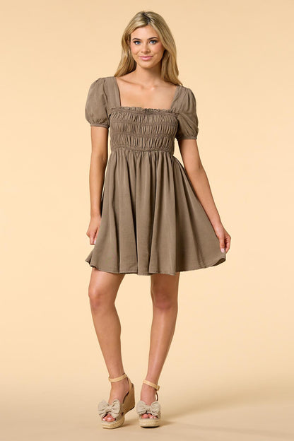 Versona brown eyed girl mini dress LIGHT_BROWN