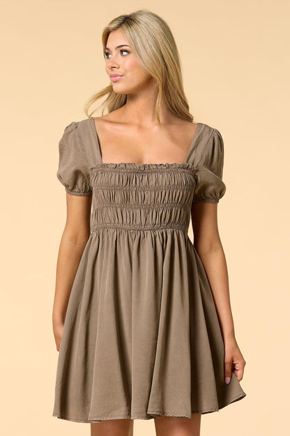 Versona brown eyed girl mini dress LIGHT_BROWN