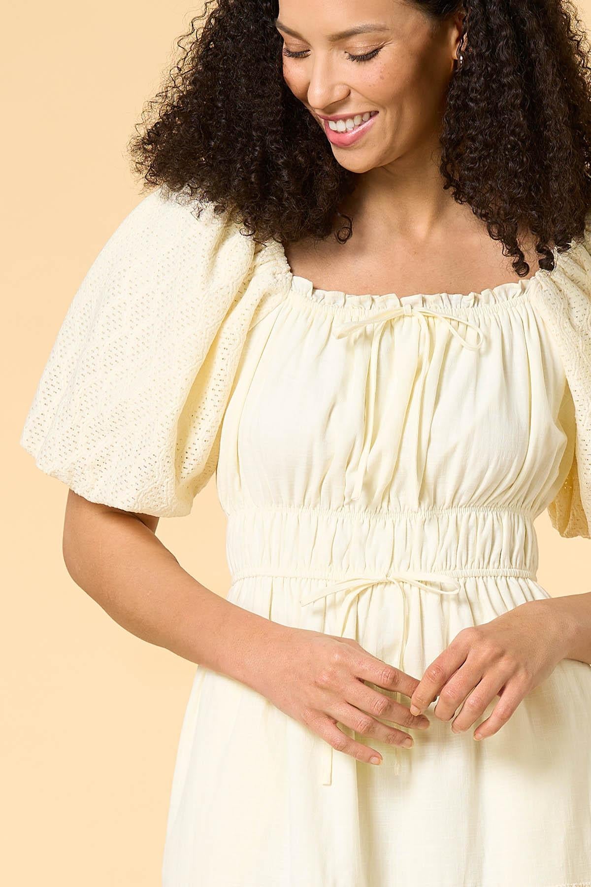 Versona feels so perfect midi dress CREAM