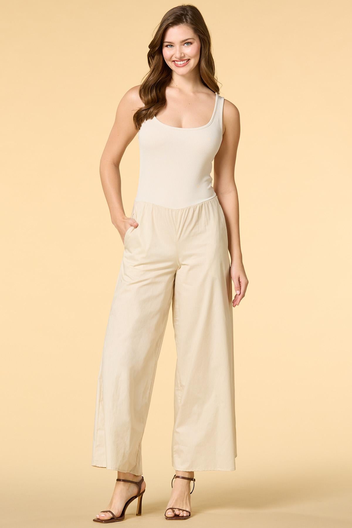 Versona two happy jumpsuit OATMEAL