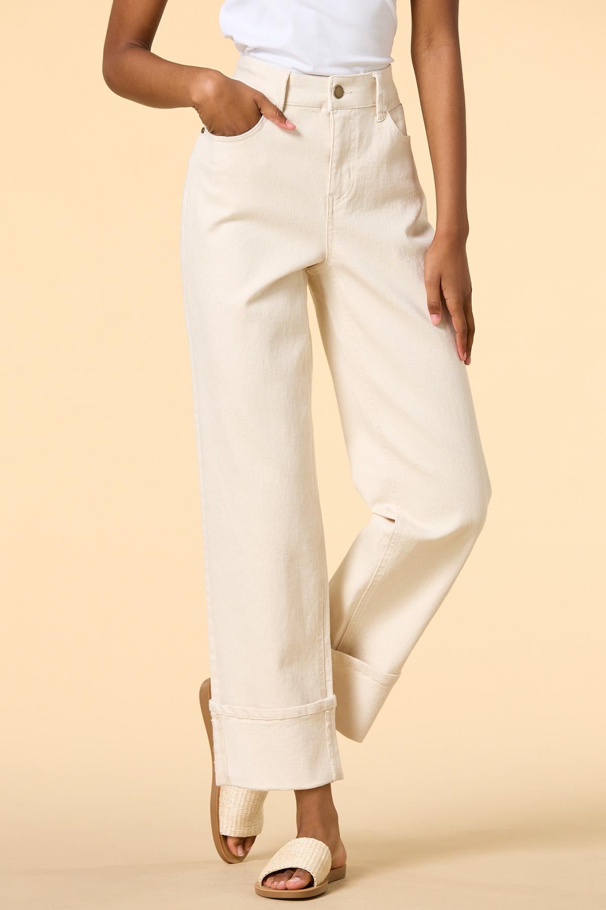 Versona cuff it out jeans WHITE_DENIM