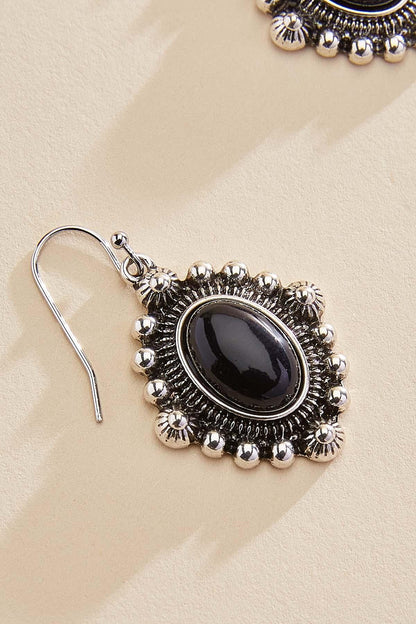 Versona western lucite stone dangly earrings IDEAL_BLACK