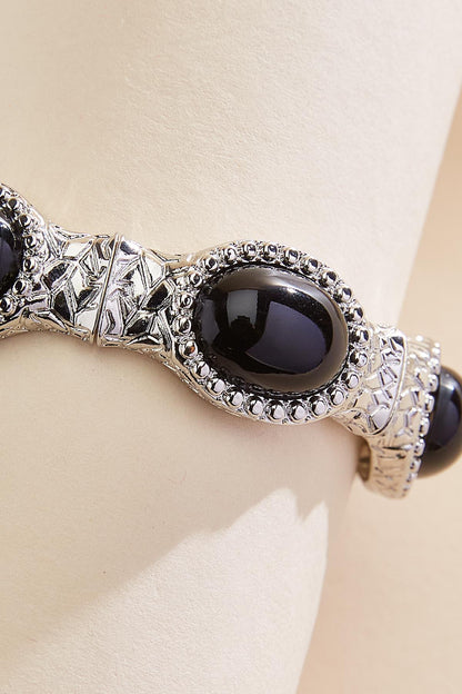 Versona western lucite stone stretch bracelet IDEAL_BLACK