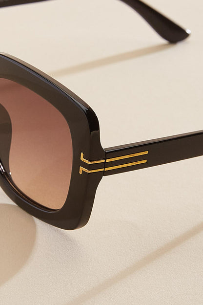 Versona oversized square sunglasses BLACK