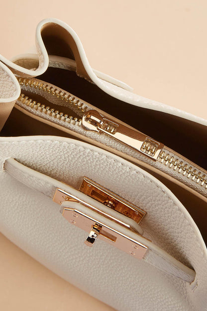 Versona ivory faux leather bucket bag IVORY