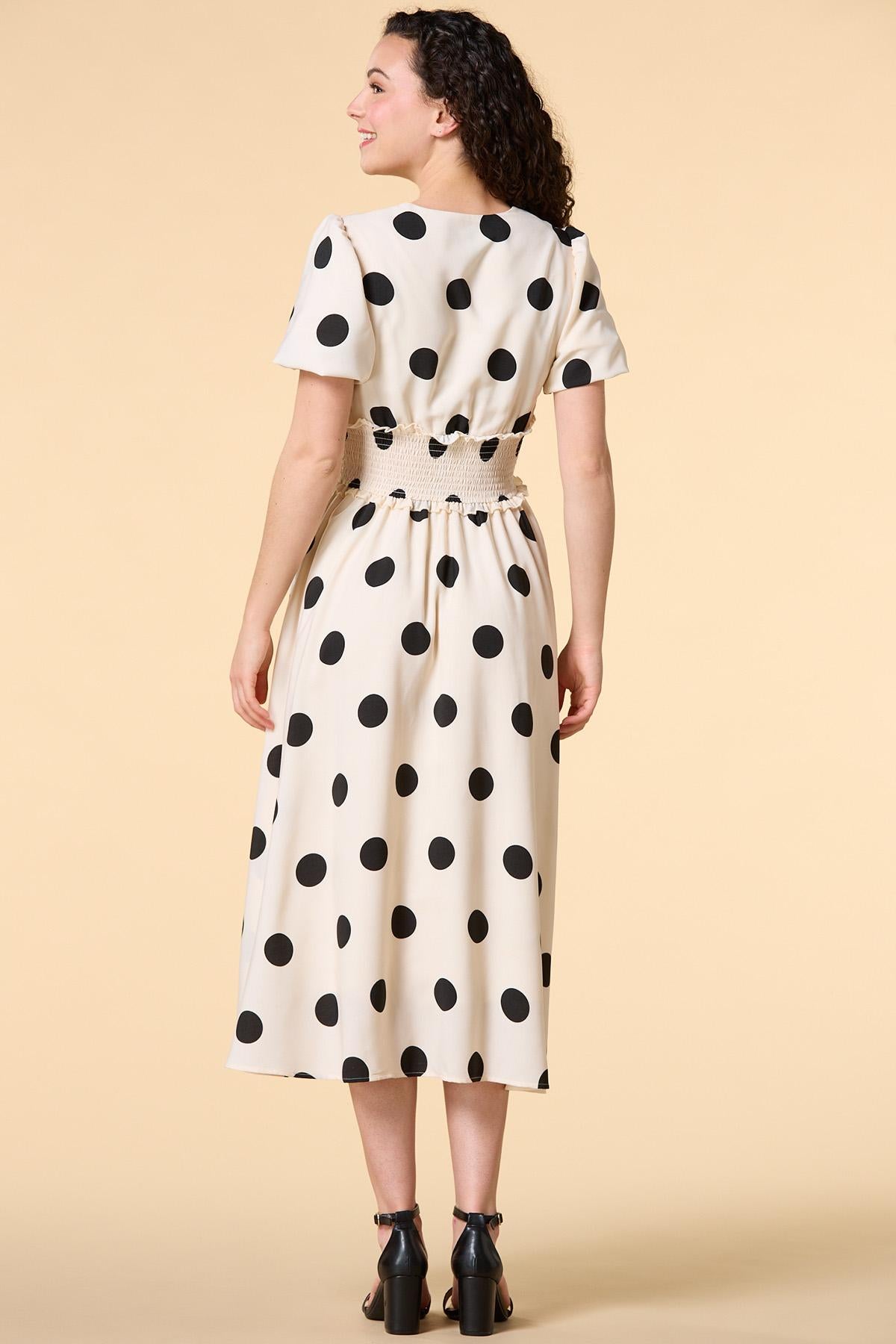 Versona hot spot maxi dress BLACK_WHITE_PATTERN