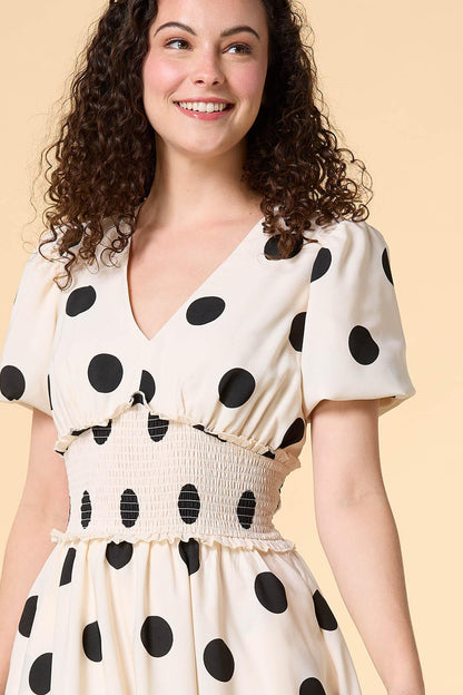 Versona hot spot maxi dress BLACK_WHITE_PATTERN
