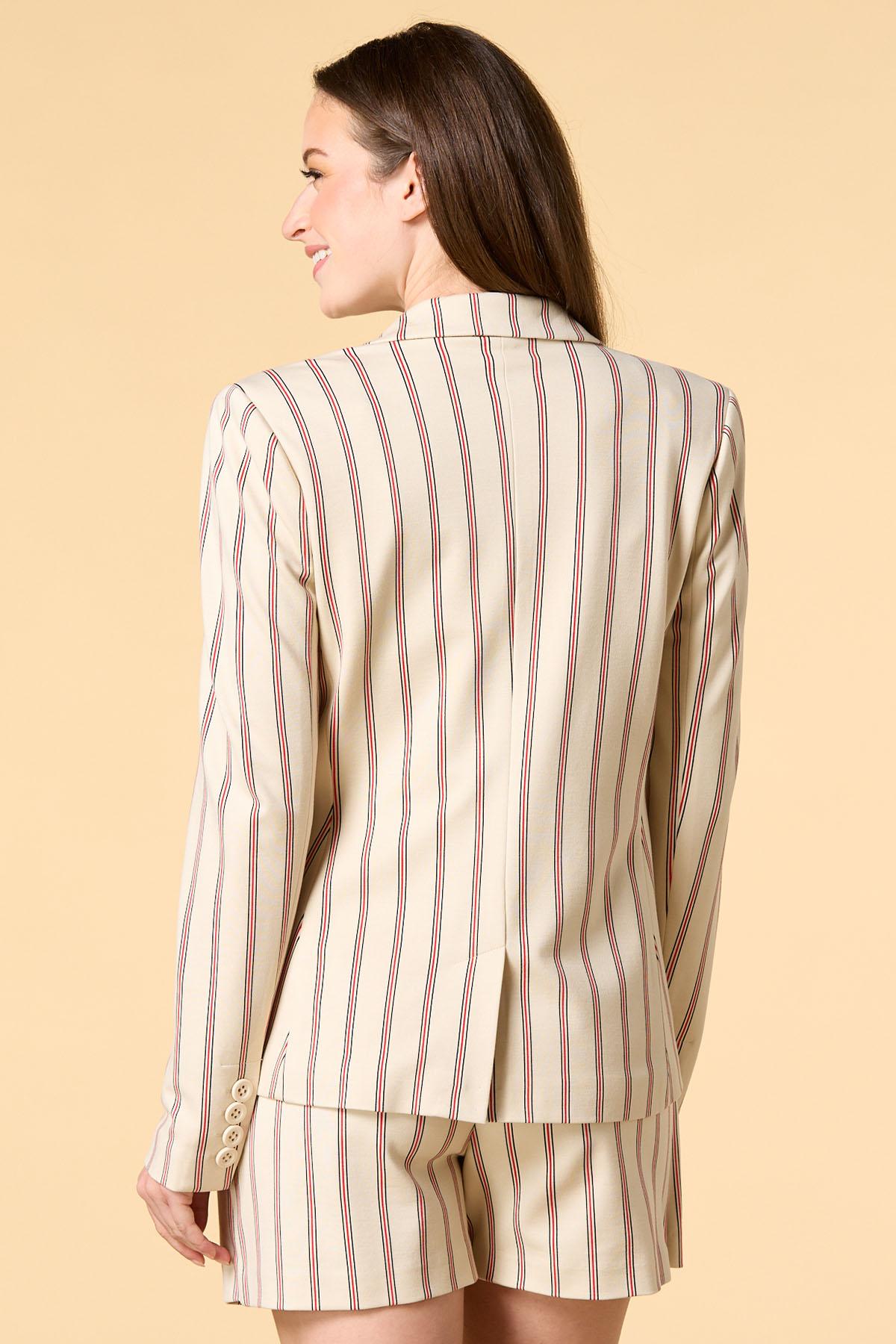 Versona fine line ponte blazer BLACK_WHITE_PATTERN