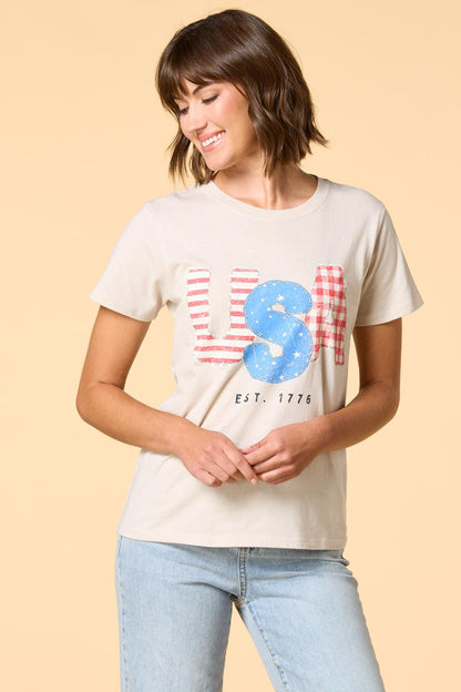 Versona usa graphic tee CREAM