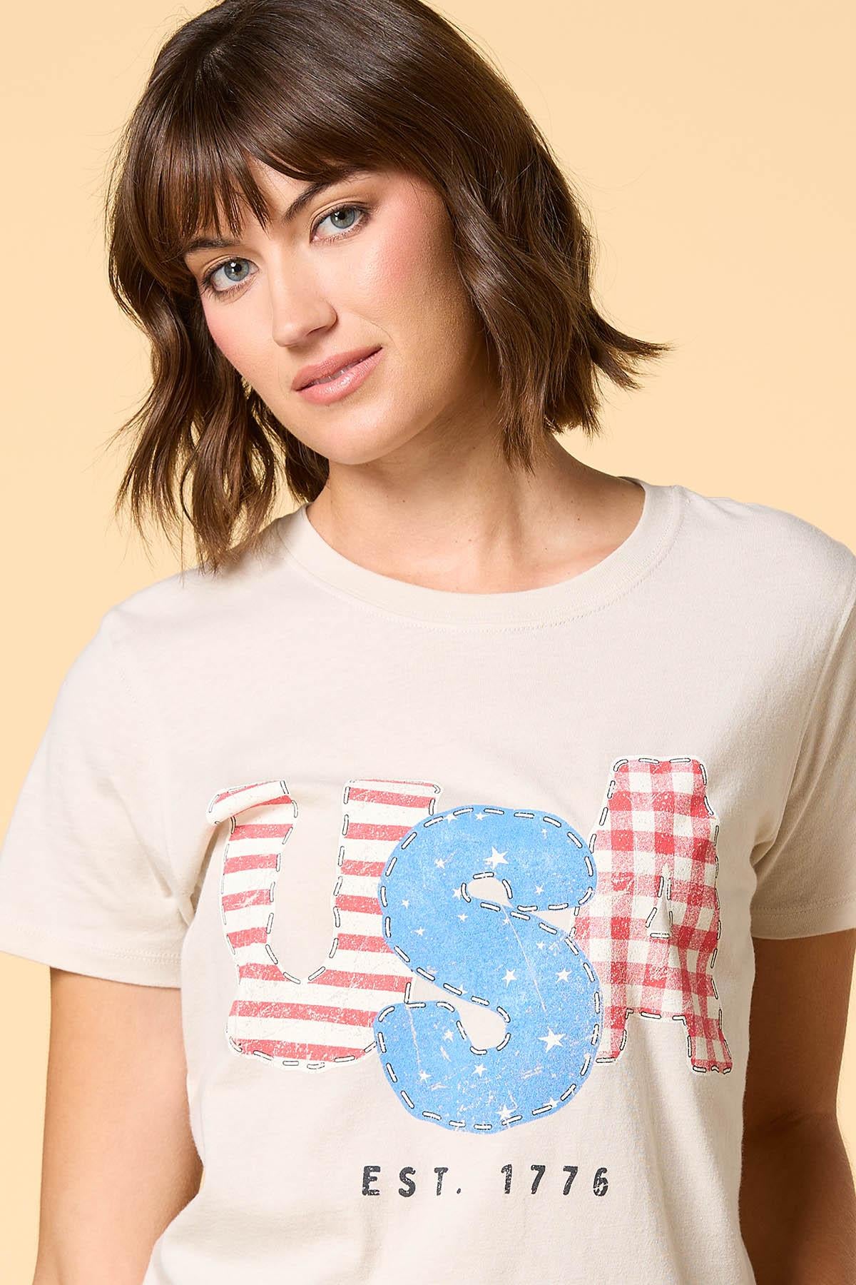 Versona usa graphic tee CREAM