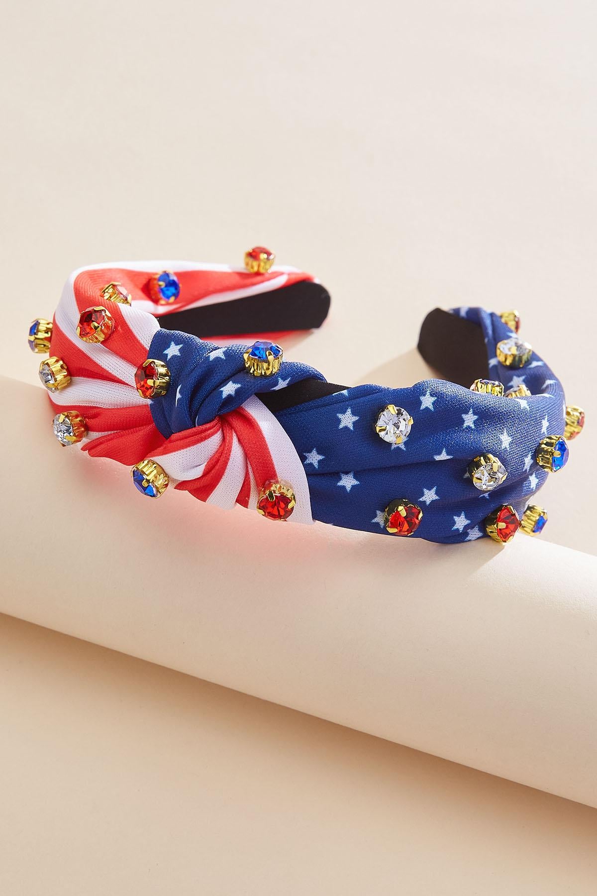 Versona americana embellished headband NAVY