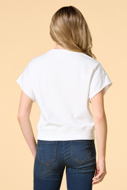 Versona american cowgirl sequin tee BRIGHT_WHITE