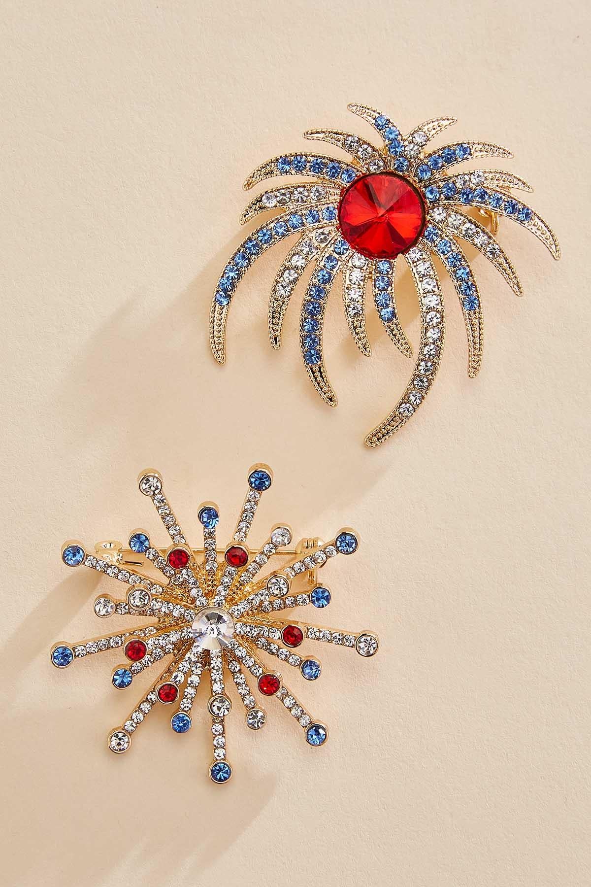 Versona firework brooch set RACING_RED
