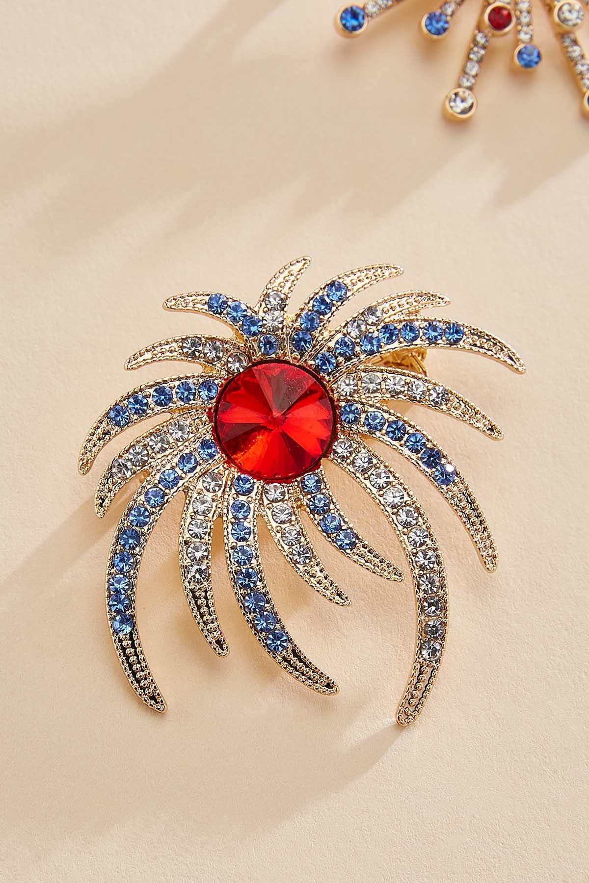 Versona firework brooch set RACING_RED