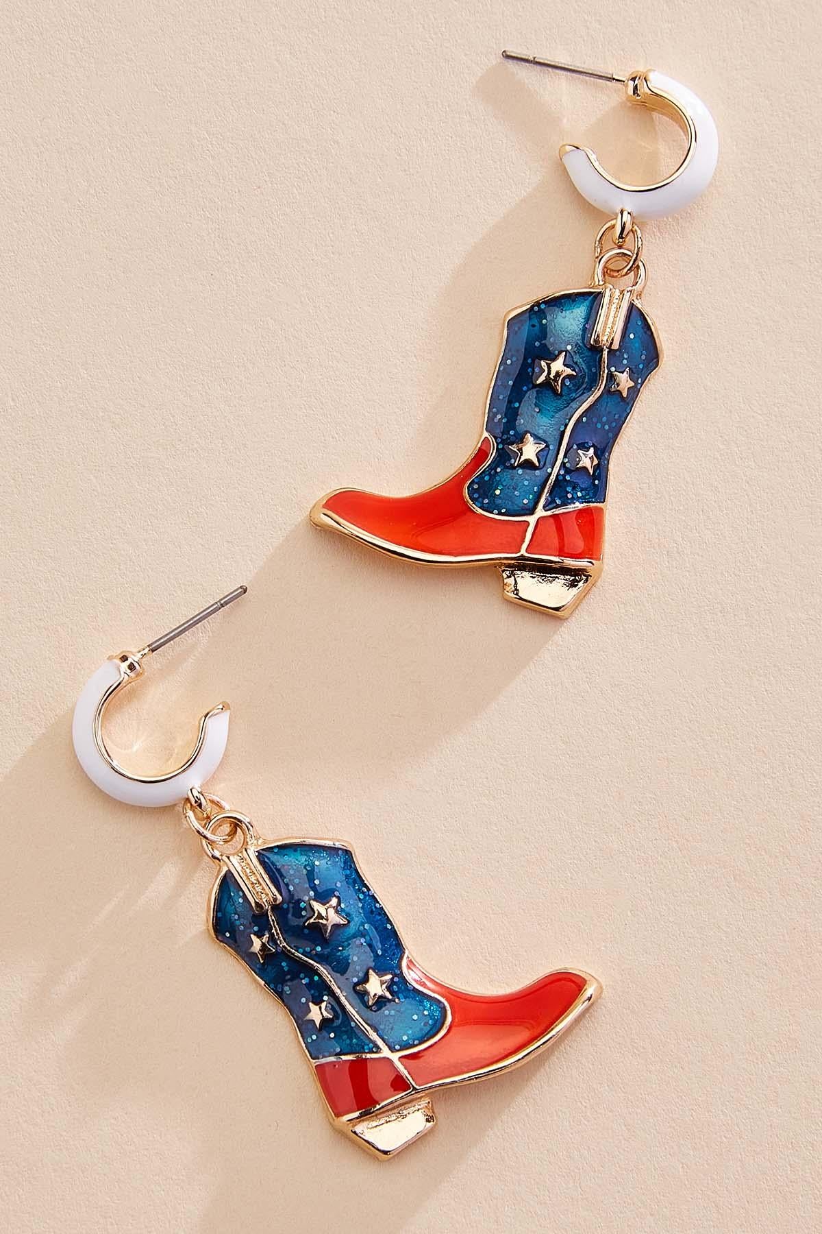 Versona americana boot icon earrings ELECTRIC_STORM