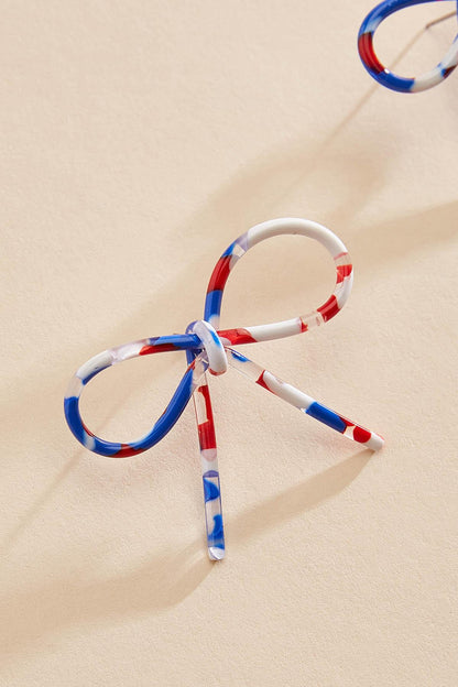 Versona americana bow earrings RACING_RED
