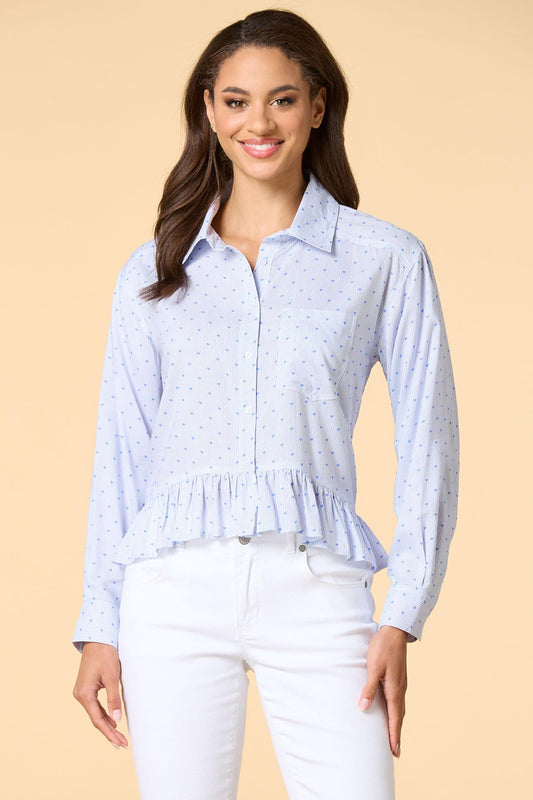 Versona heart on my sleeve shirt BLUE