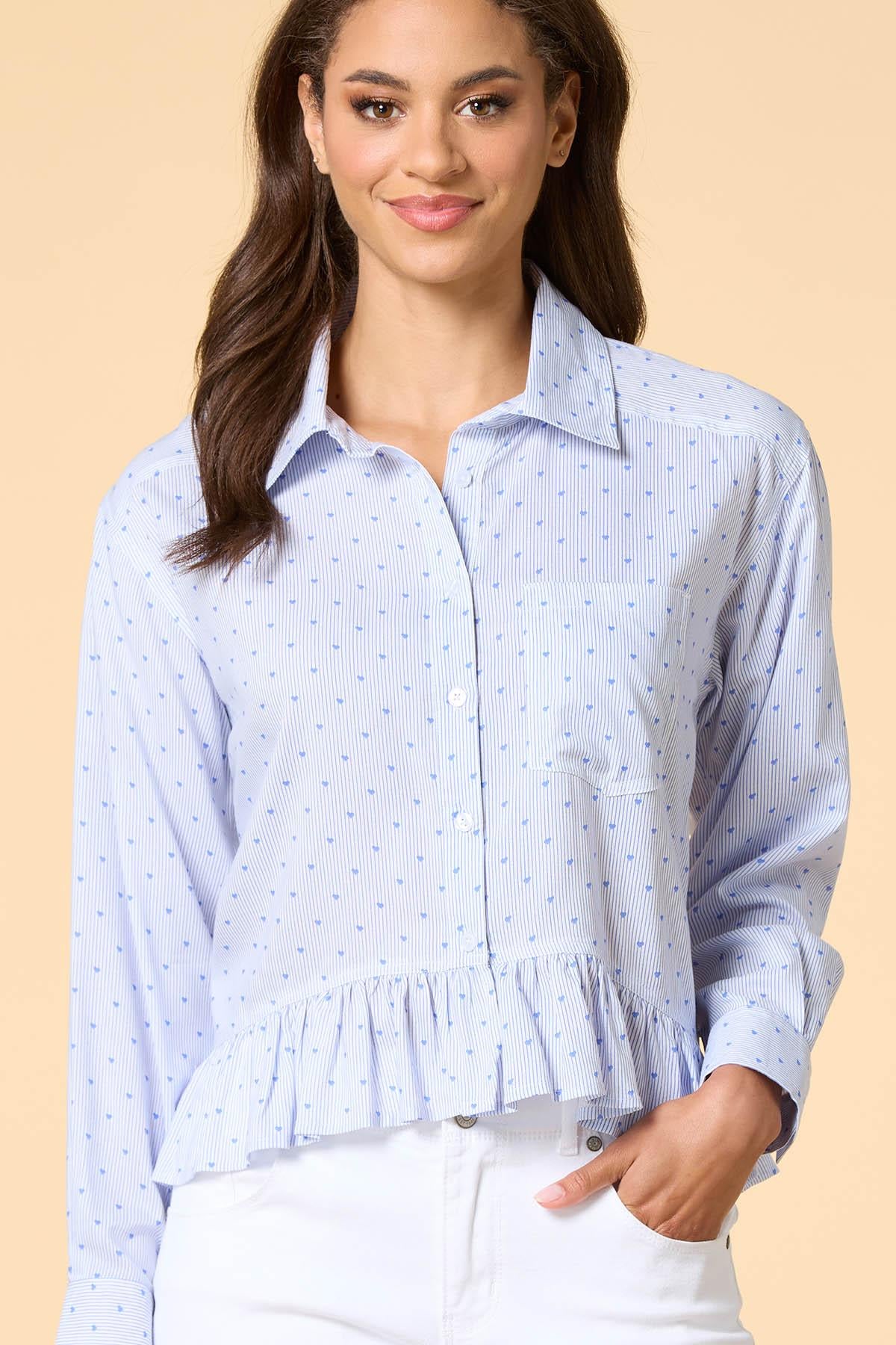 Versona heart on my sleeve shirt BLUE
