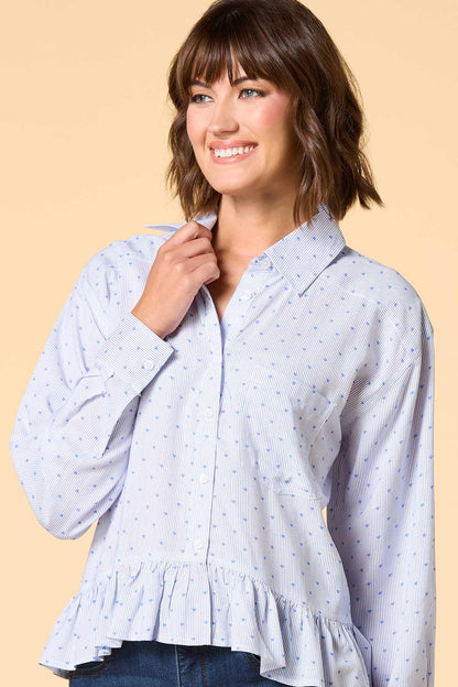 Versona heart on my sleeve shirt BLUE