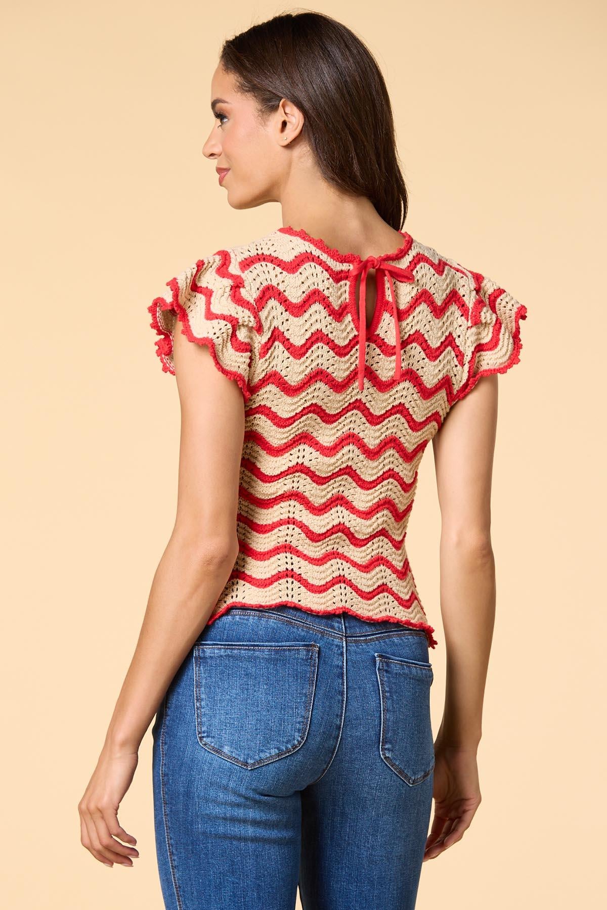 Versona wave after wave pullover RED