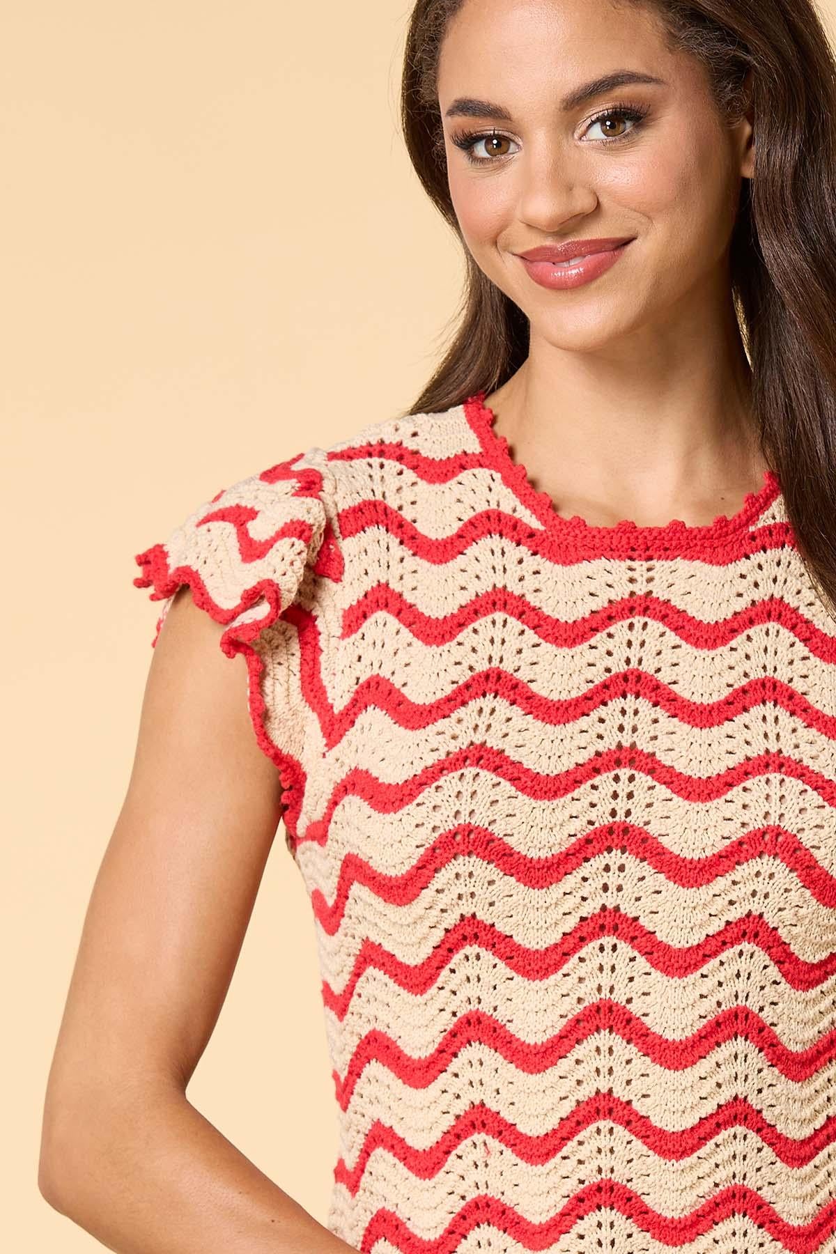 Versona wave after wave pullover RED