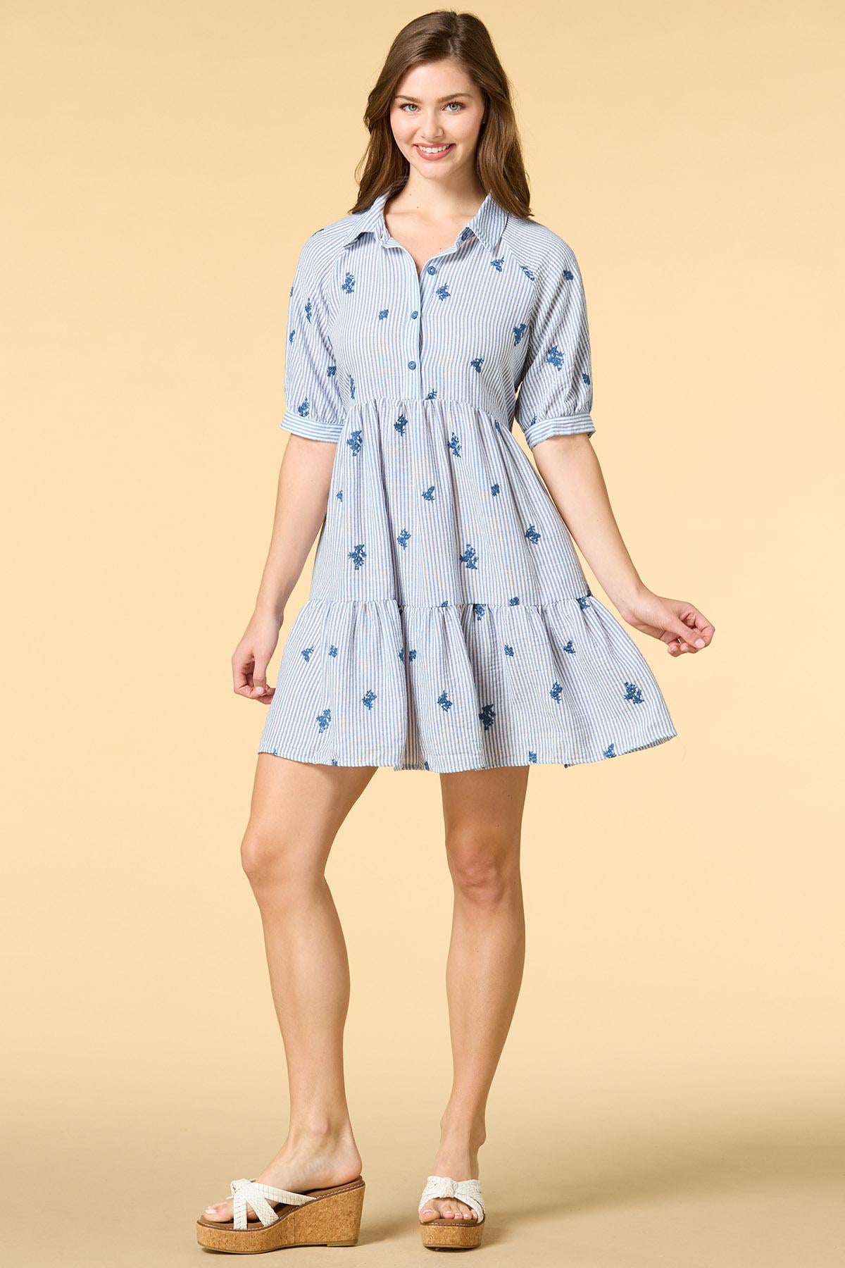 Versona boardwalk beauty shirt dress BLUE_MULTI