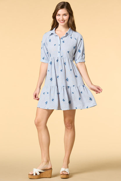 Versona boardwalk beauty shirt dress BLUE_MULTI