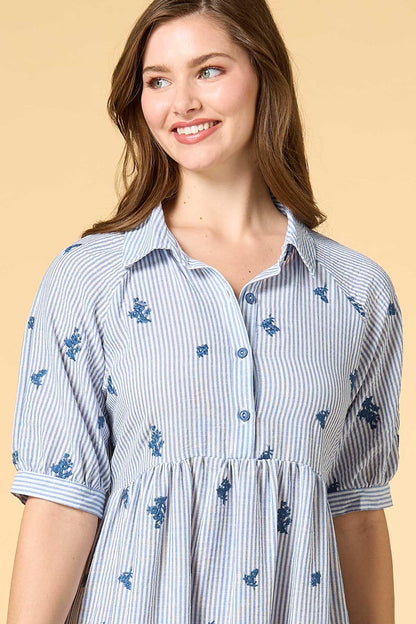 Versona boardwalk beauty shirt dress BLUE_MULTI