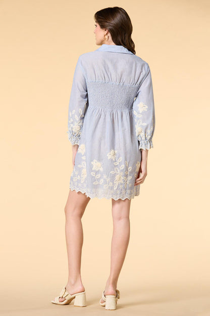 Versona blossoming beauty shirt dress BLUE_MULTI