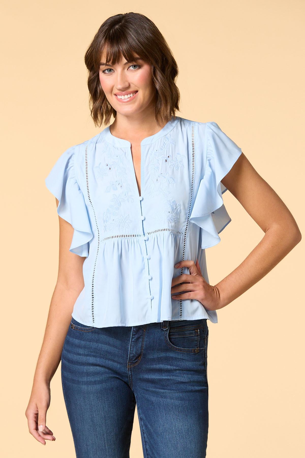 Versona morning sky top BLUE