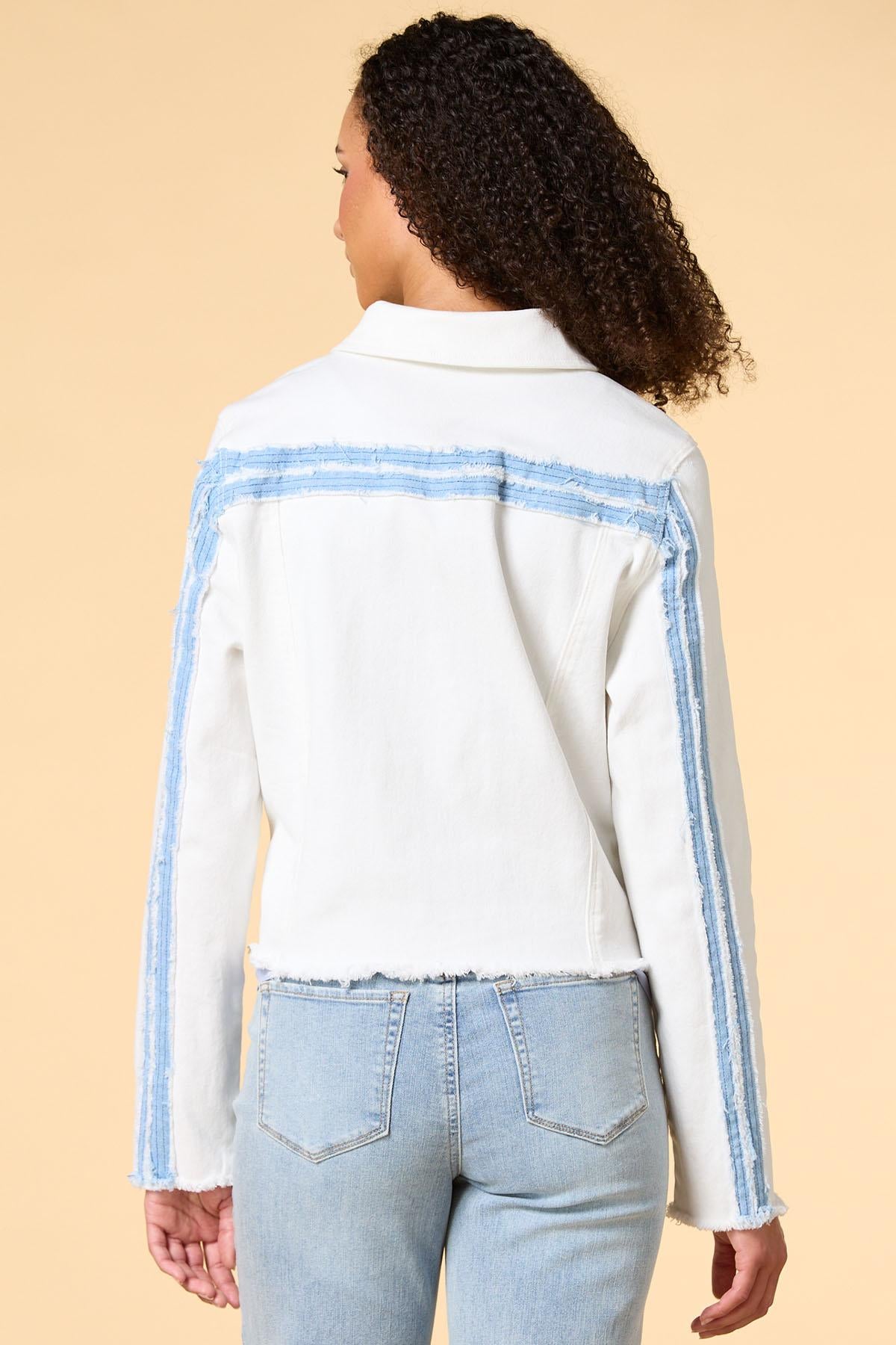 Versona light bright denim jacket WHITE