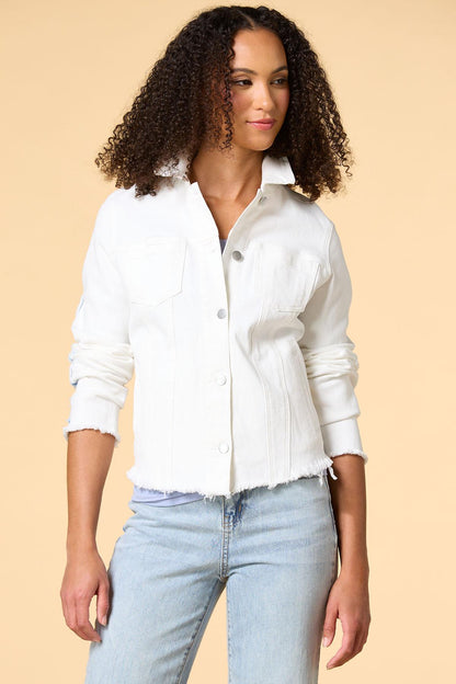 Versona light bright denim jacket WHITE