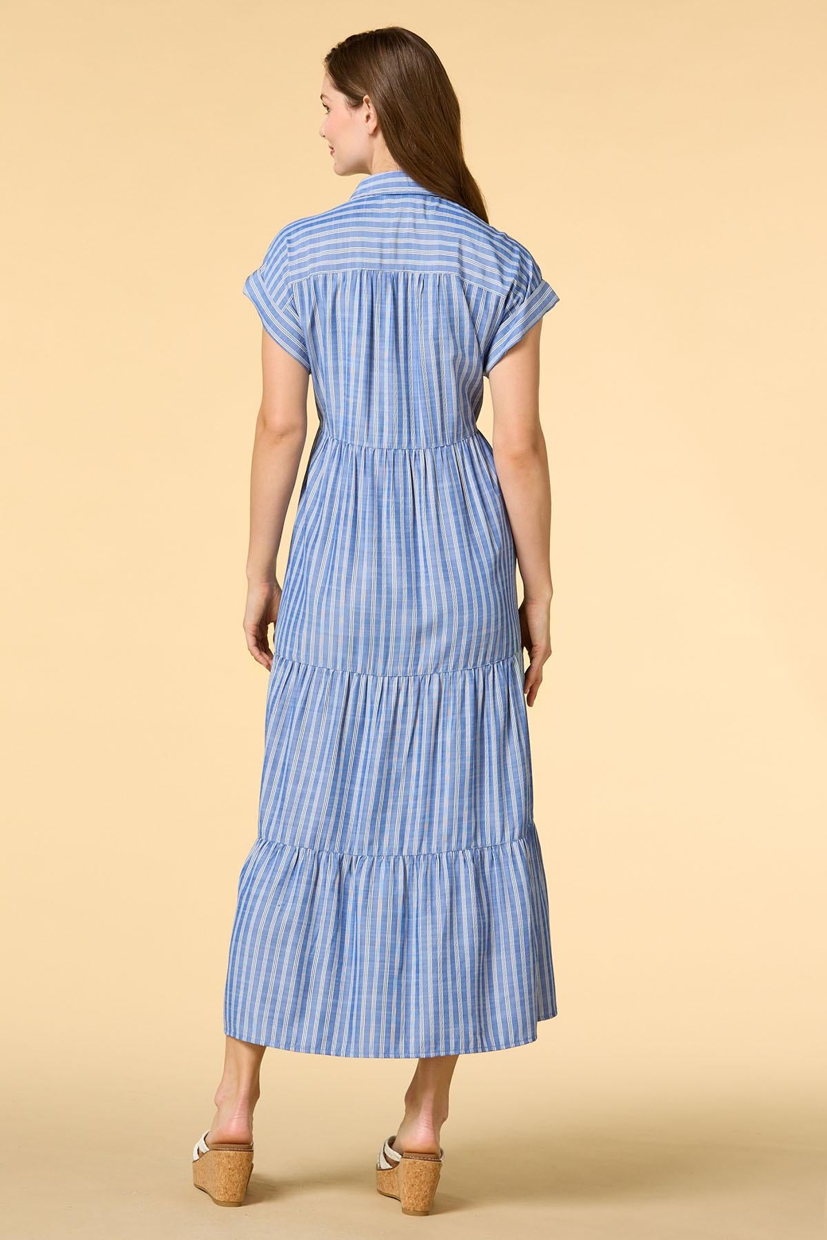 Versona line leader shirt dress BLUE_MULTI