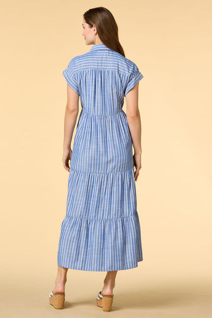 Versona line leader shirt dress BLUE_MULTI