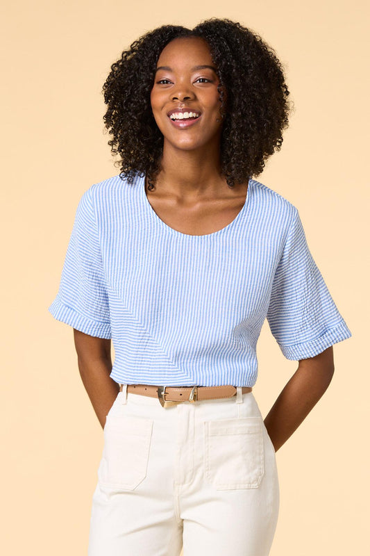 Versona good directions top BLUE