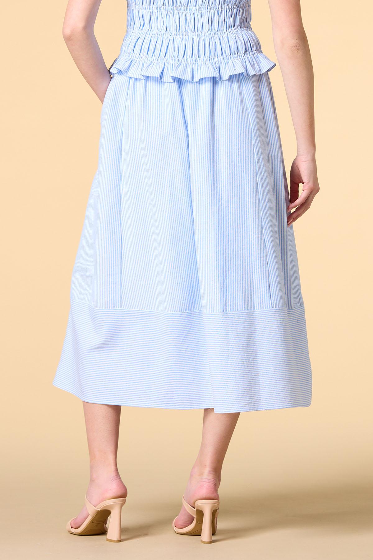 Versona between the lines maxi skirt BLUE