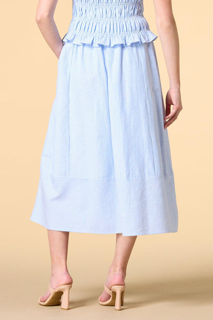 Versona between the lines maxi skirt BLUE