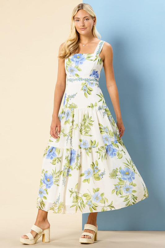Versona blooming day maxi dress WHITE_MULTI
