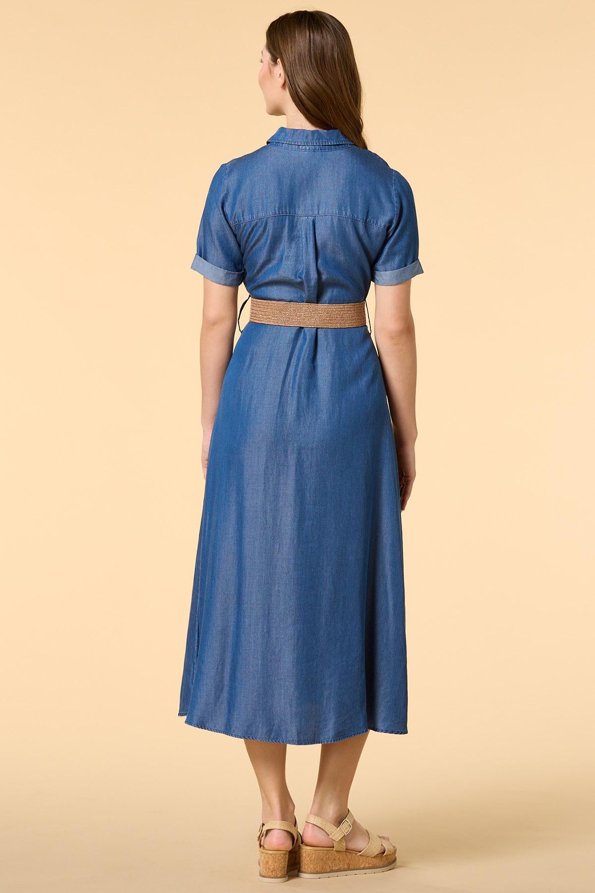 Versona almost famous chambray maxi dress DARK_WASH_DENIM