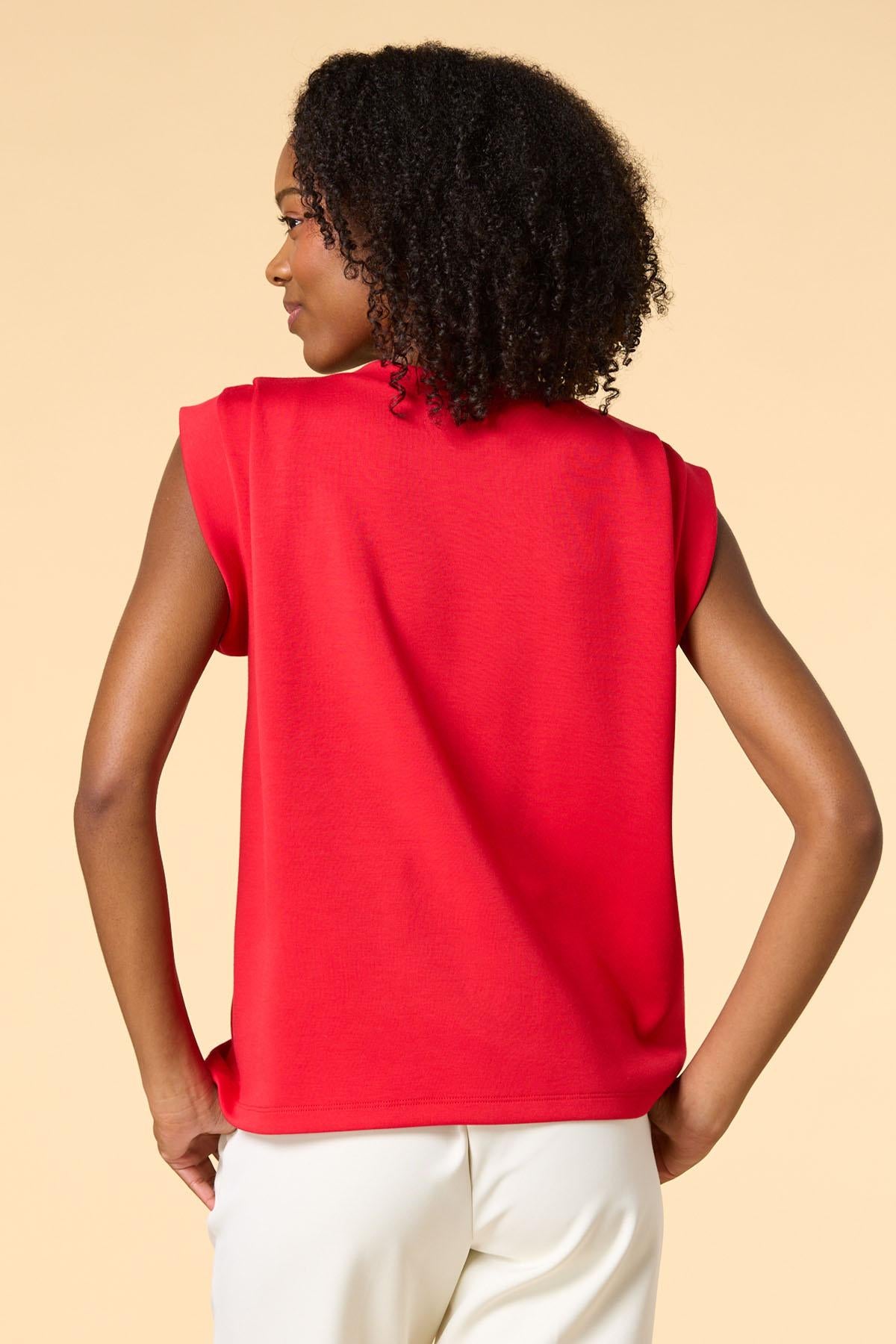 Versona red roses top RED