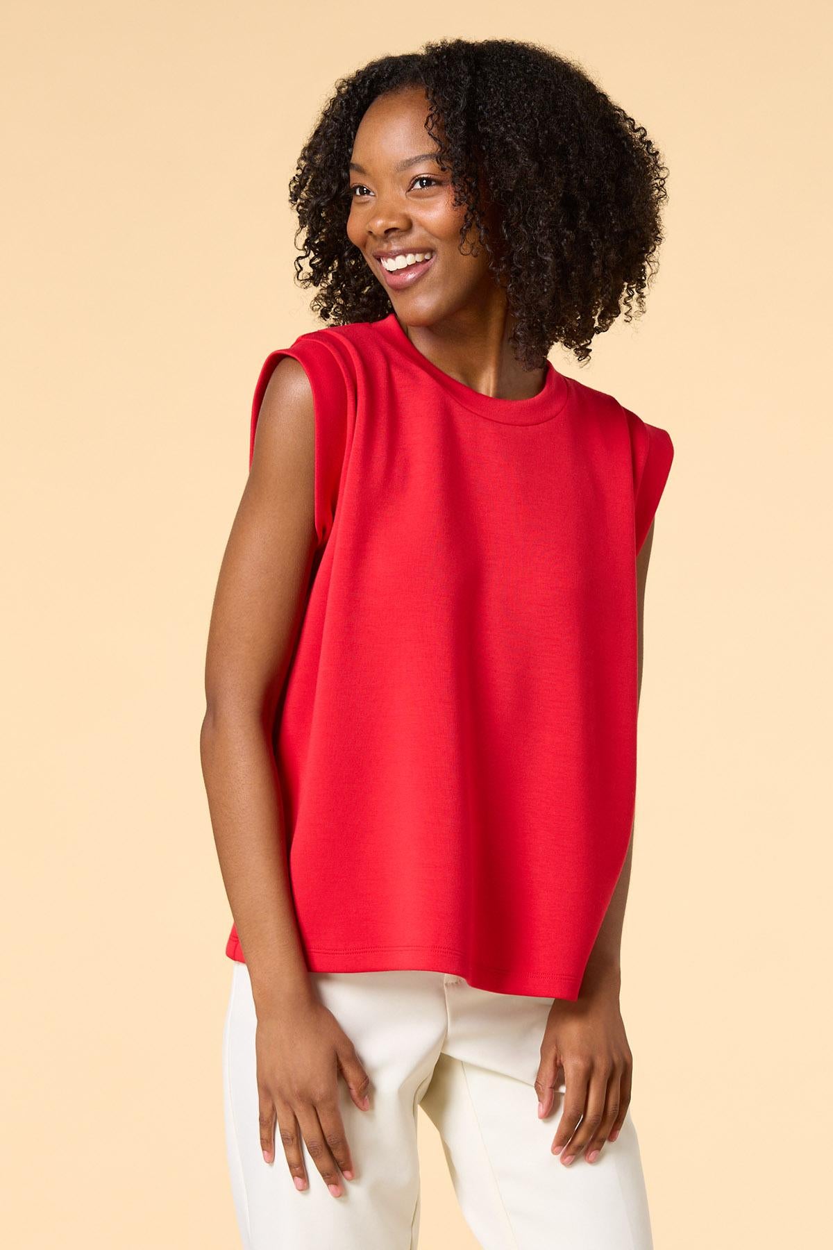 Versona red roses top RED