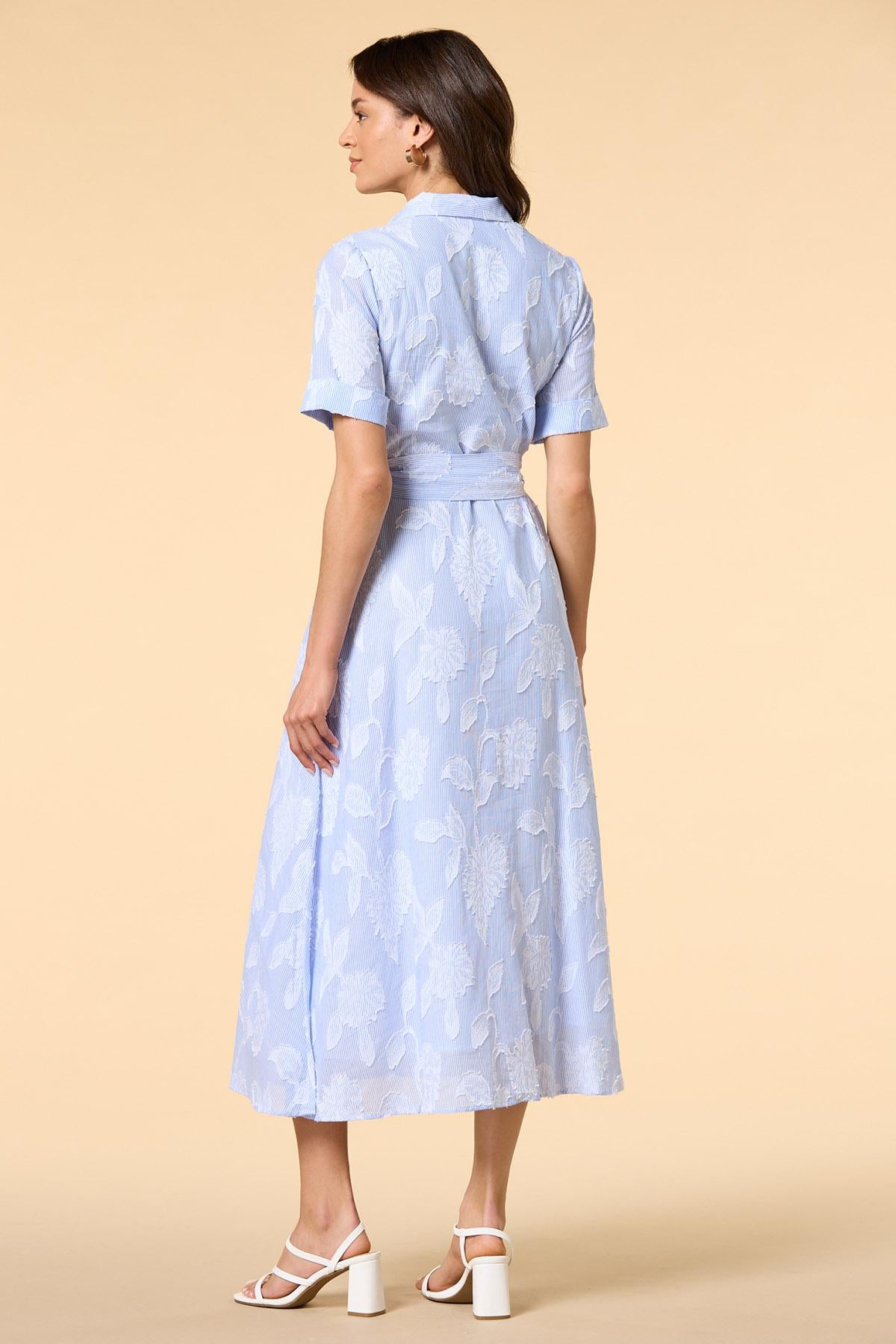 Versona cool summer maxi shirt dress BLUE_MULTI