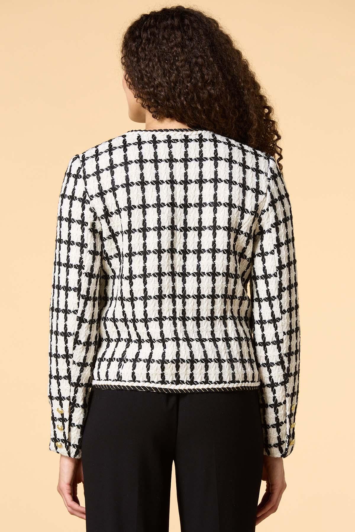 Versona window shopping blazer BLACK_WHITE_PATTERN
