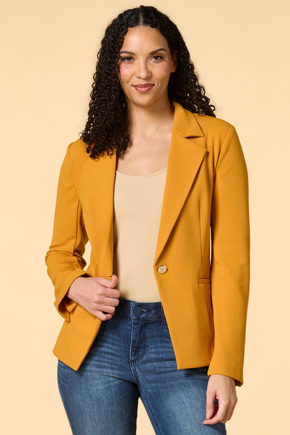 Versona office culture crepe blazer WHITE_ALYSSUM